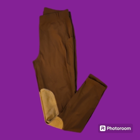 BALEAF Brown Midrise Equestrian Yoga Exercise Leggings NWOT - Picture 1 of 9